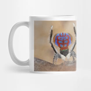 Peacock Spider Digital Painting Mug